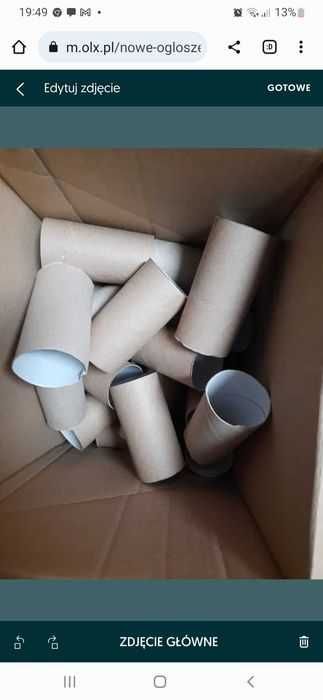Rolki po papierze toaletowym do rękodzieła diy zestaw 40 szt