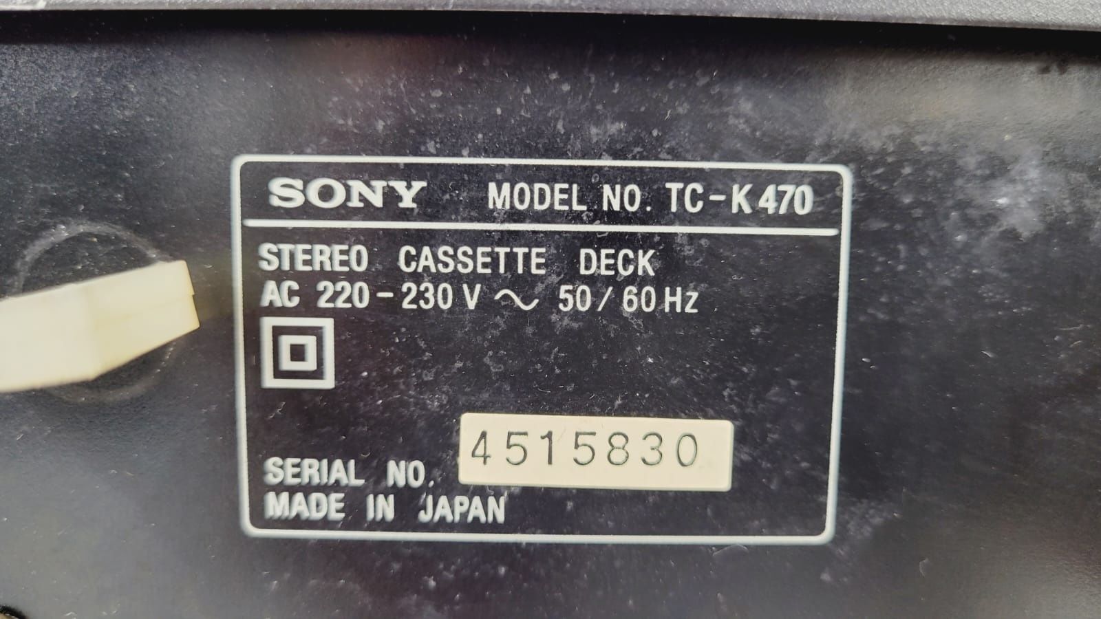 Magnetofon SONY TC K 470 kaseta odtwarzacz Deck