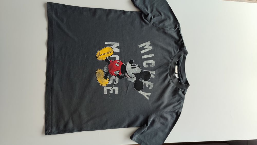 Szara koszulka z Myszką Mickey XS 34 HM t-shirt, bluzka Mickey Mouse