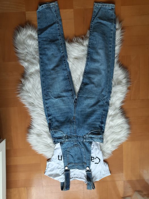 Damskie ogrodniczki jenas 34 Stradivarius niebieskie