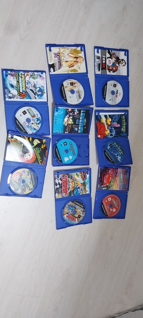 Lote 7 jogos PS2 (completos) – Stitch, Cars, Kim Possible, Sonic, etc.