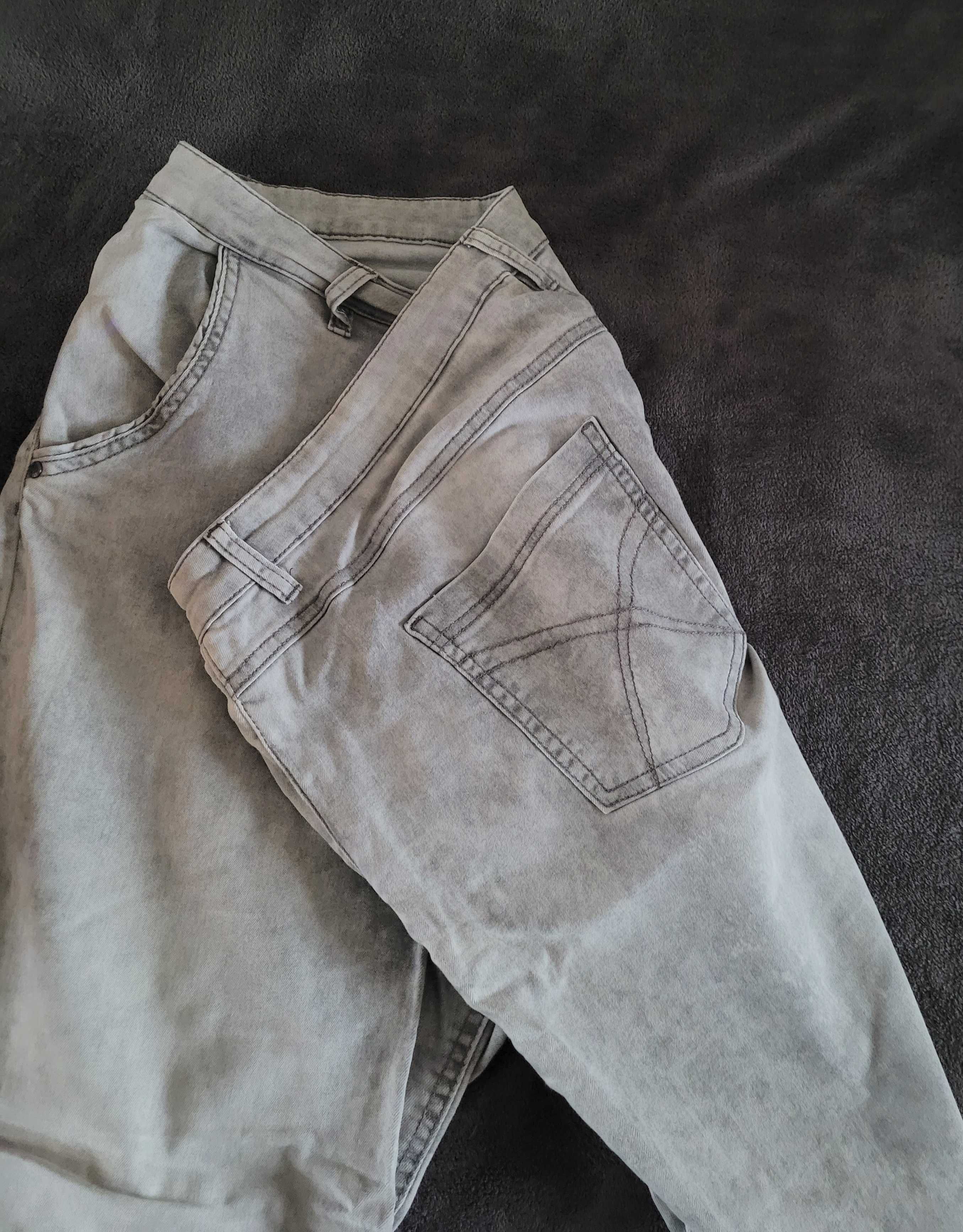 Spodnie jeans szare rozm. 48