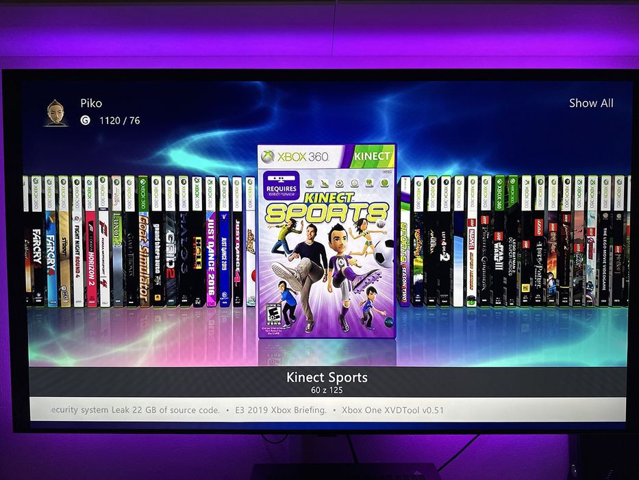 xbox 360 1TB 3 pady ,kinect