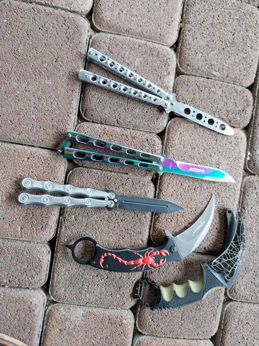 Noze z kolekcji motylkowe i karambit