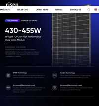 Moduł panel Pv Risen 450BNDG n-type topcon czarna rama