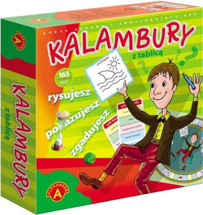 Kalambury z tablicą Gra na prezent Nowa oryginalna folia 7+