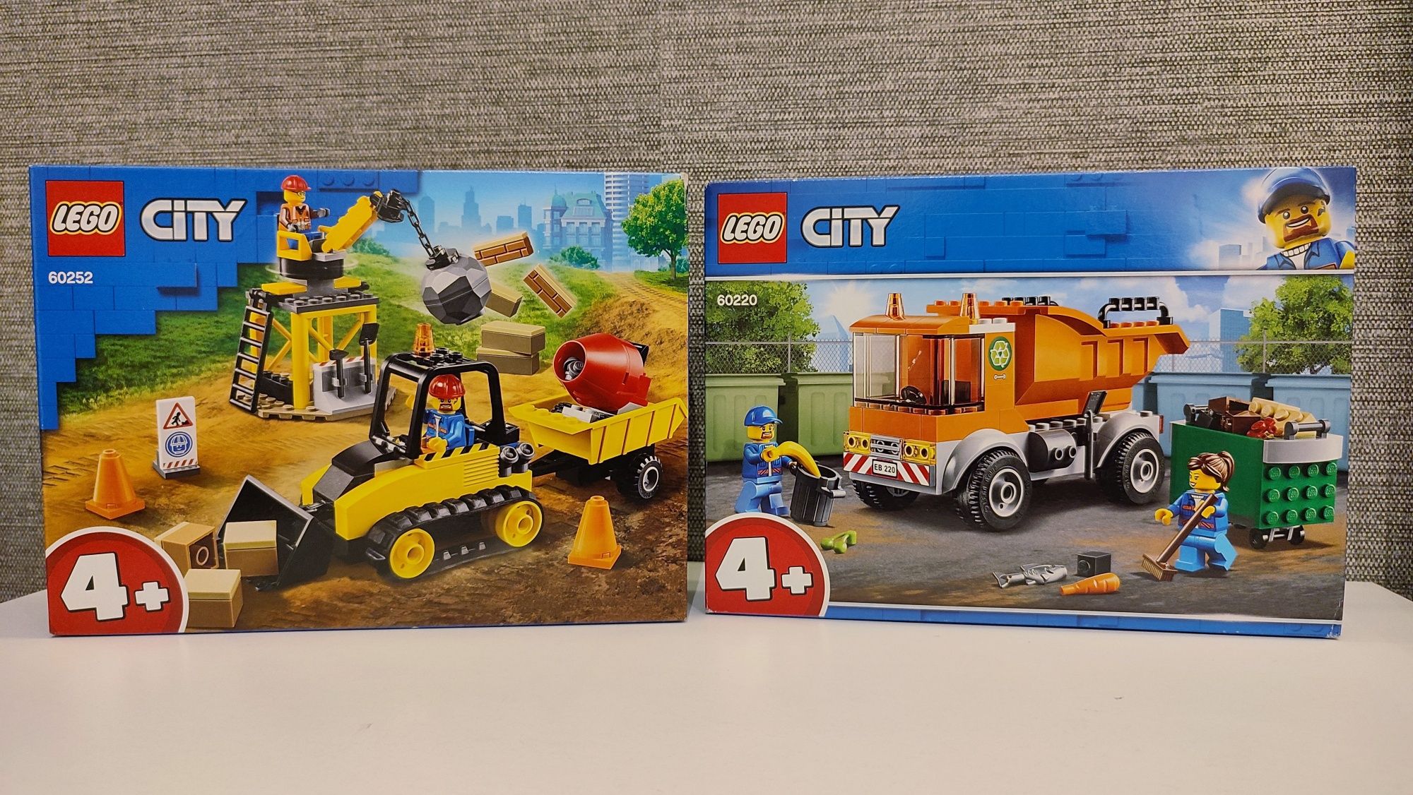 Раритет конструктор Lego City 4+ Мусоровоз, Строительный бульдозер