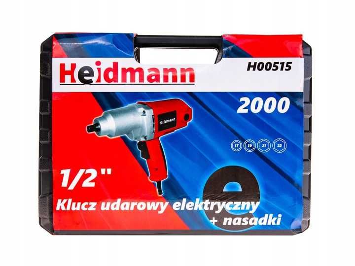 Klucz udarowy elektryczny do kół 2000W 1/2" 800Nm + NASADKI MOCNY