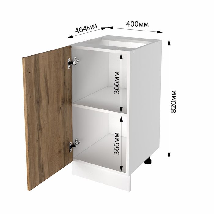 Тумба кухонна 400 мм., модуль кухонний з полицею без стільниці