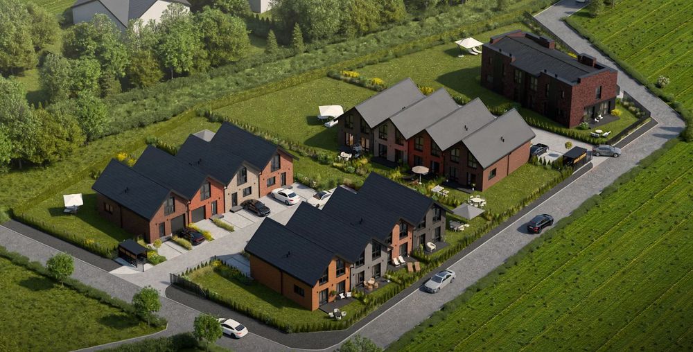 Bawarskie domy z klinkieru na Osiedlu Szlacheckim