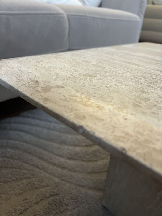 Stolik trawertynowy kamienny - trawertyn lata 70 80 vintage design