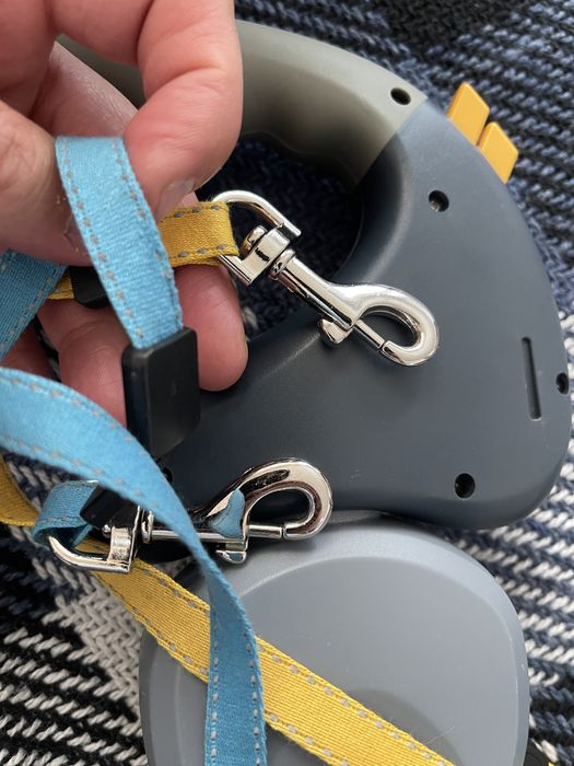 Висувний подвійний повідець-рулетка , поворотний повідець
