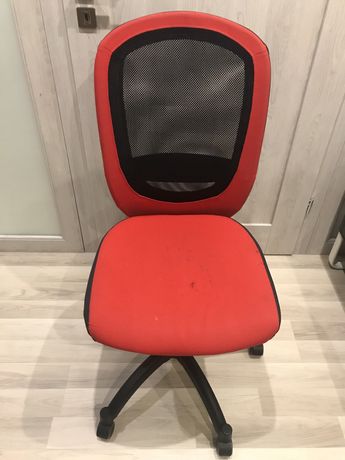 Fotel biurowy obrotowy IKEA czerwony