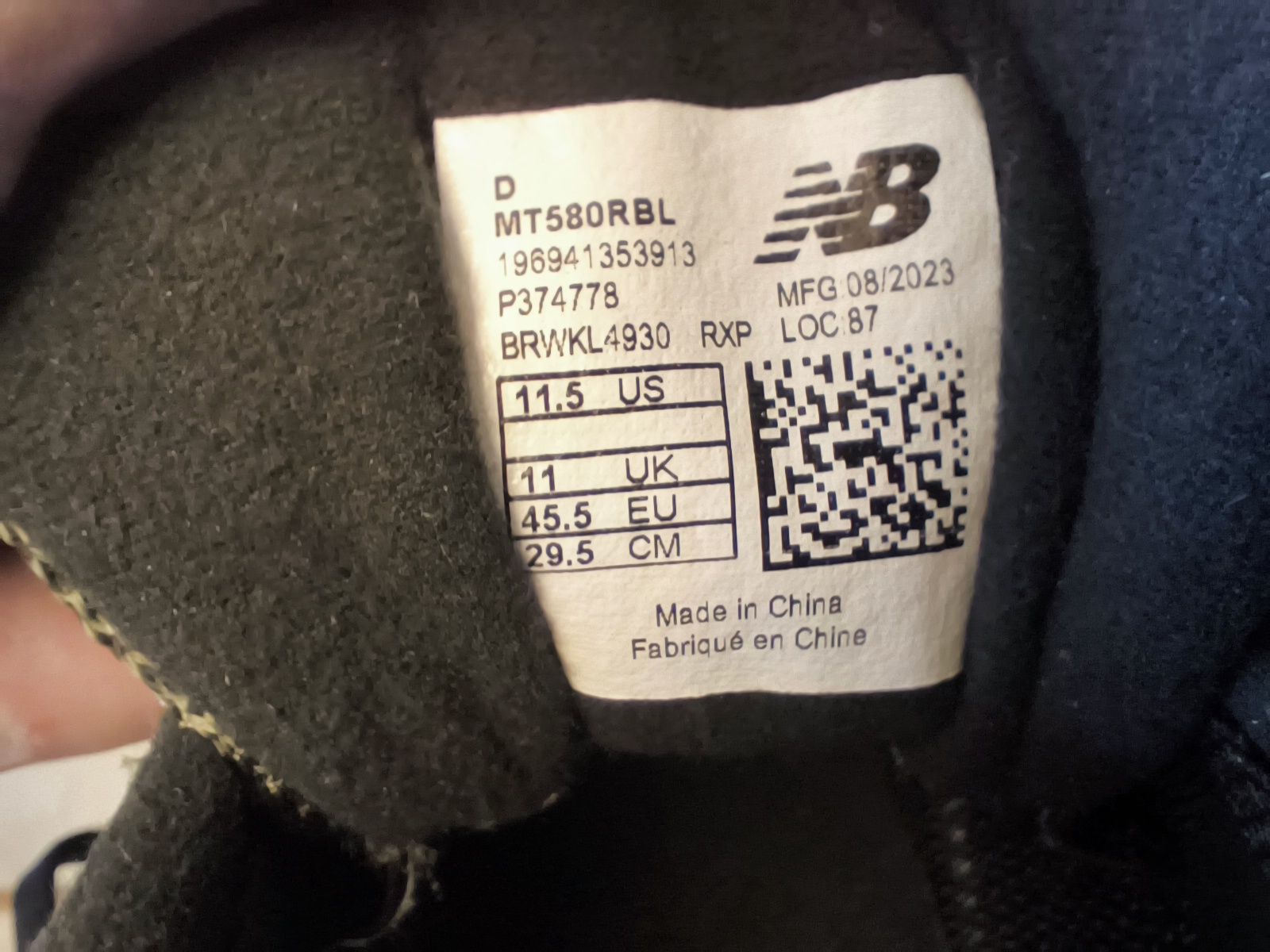 New Balance GTX MT580RBL Kombu Green, rozm. 45,5 / 29,5cm