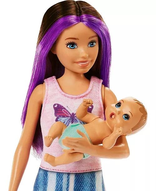 Лялька Barbie Няня з малюком та ліжечком  (оригінал)