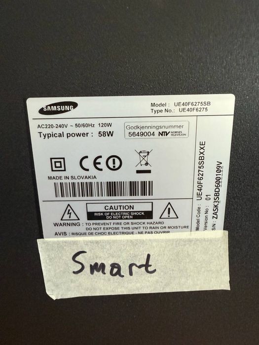 Телевізор Samsung 40 дюймів, Full HD, Smart TV)