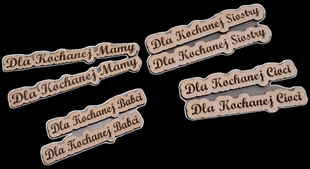 Decoupage 3mm dla kochanej mamy cioci siostry Babci 12x2cm