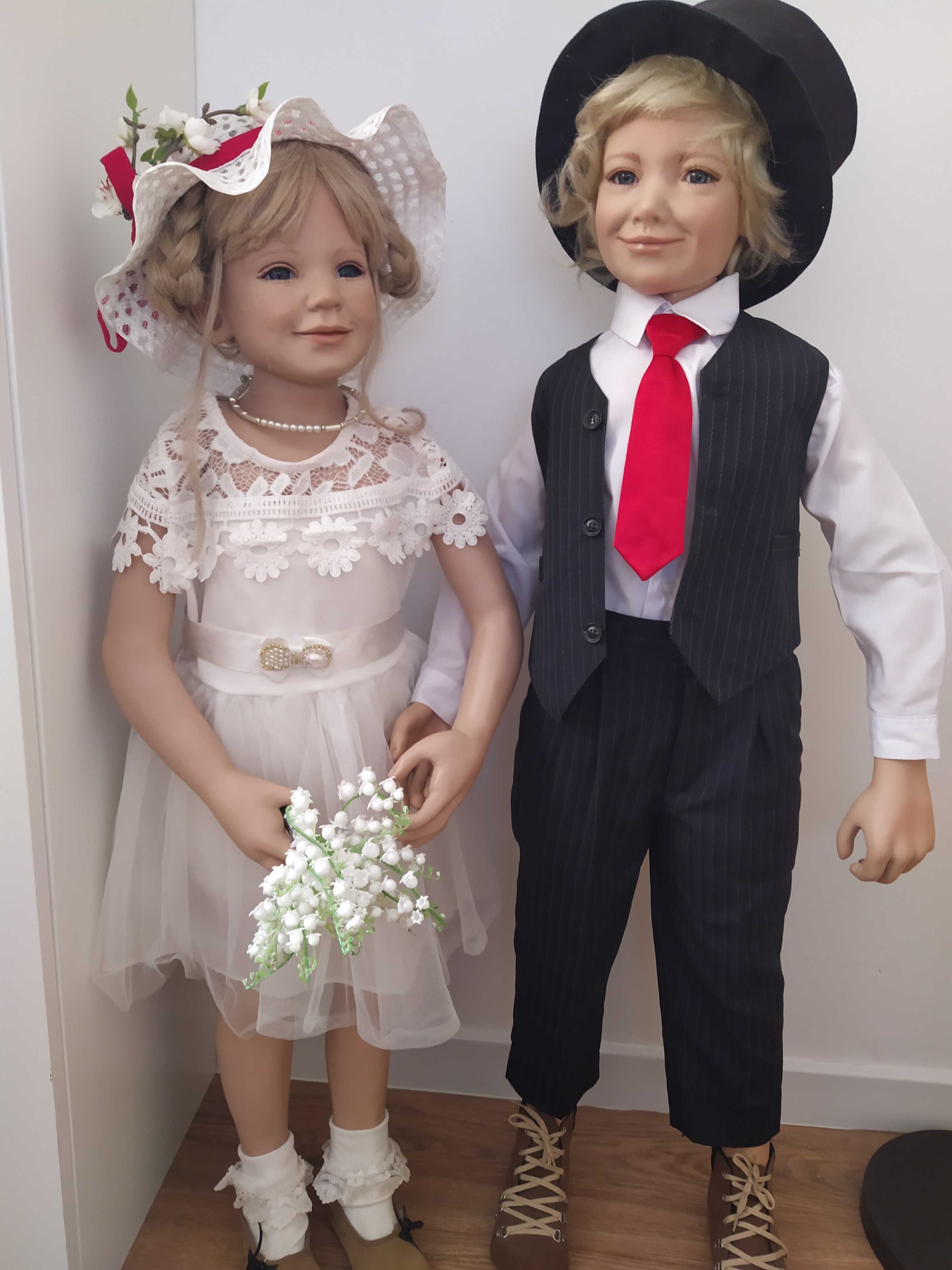 2 lalki kolekcjonerskie, Susan Lippl winylowe, dekoracja weselna