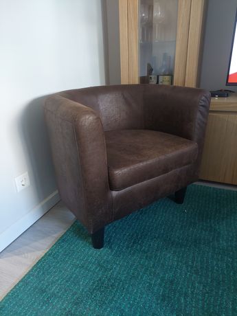 Poltrona / cadeira vintage, castanha