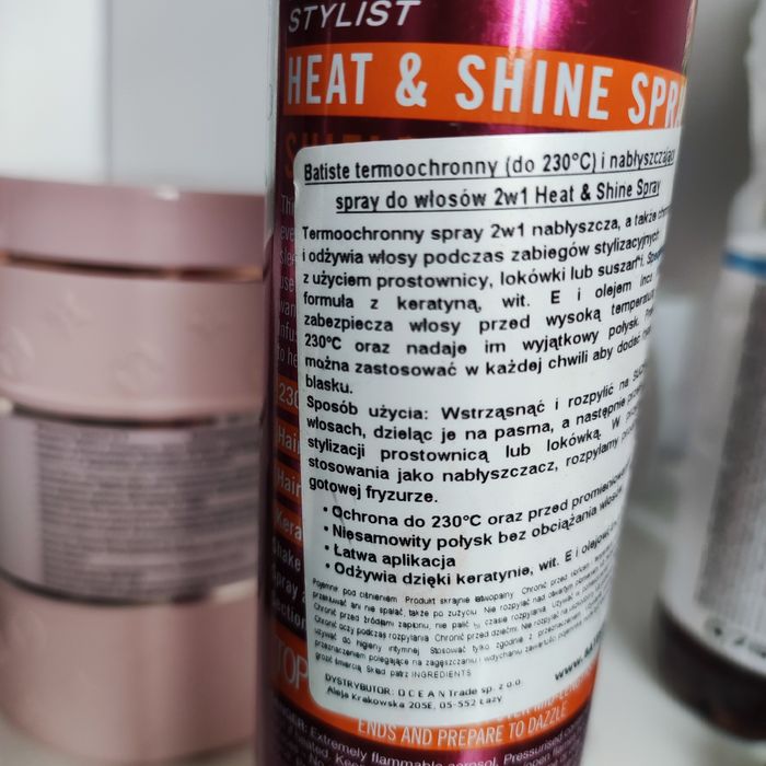 Batiste Stylist 200ml heat shine shield my locks spray termoochronny