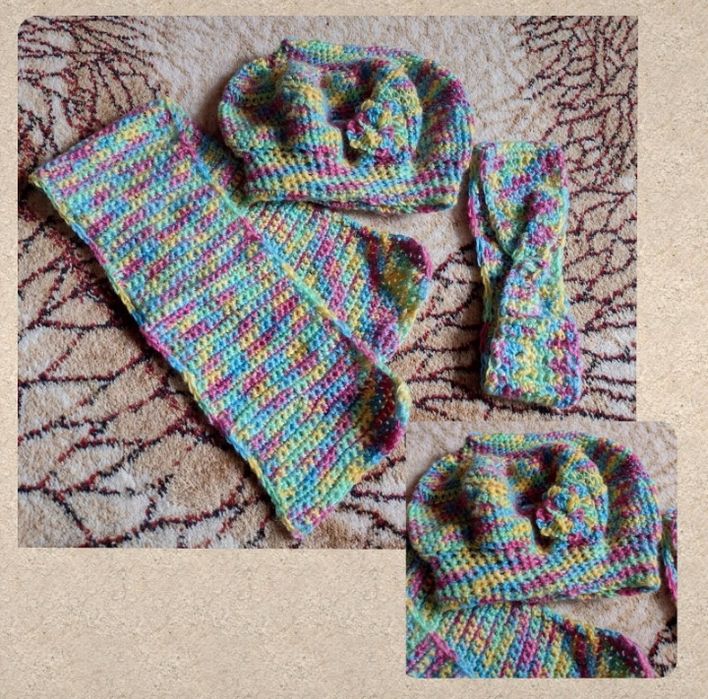 Kolorowy komplet dla dziewczynki uniwersalny