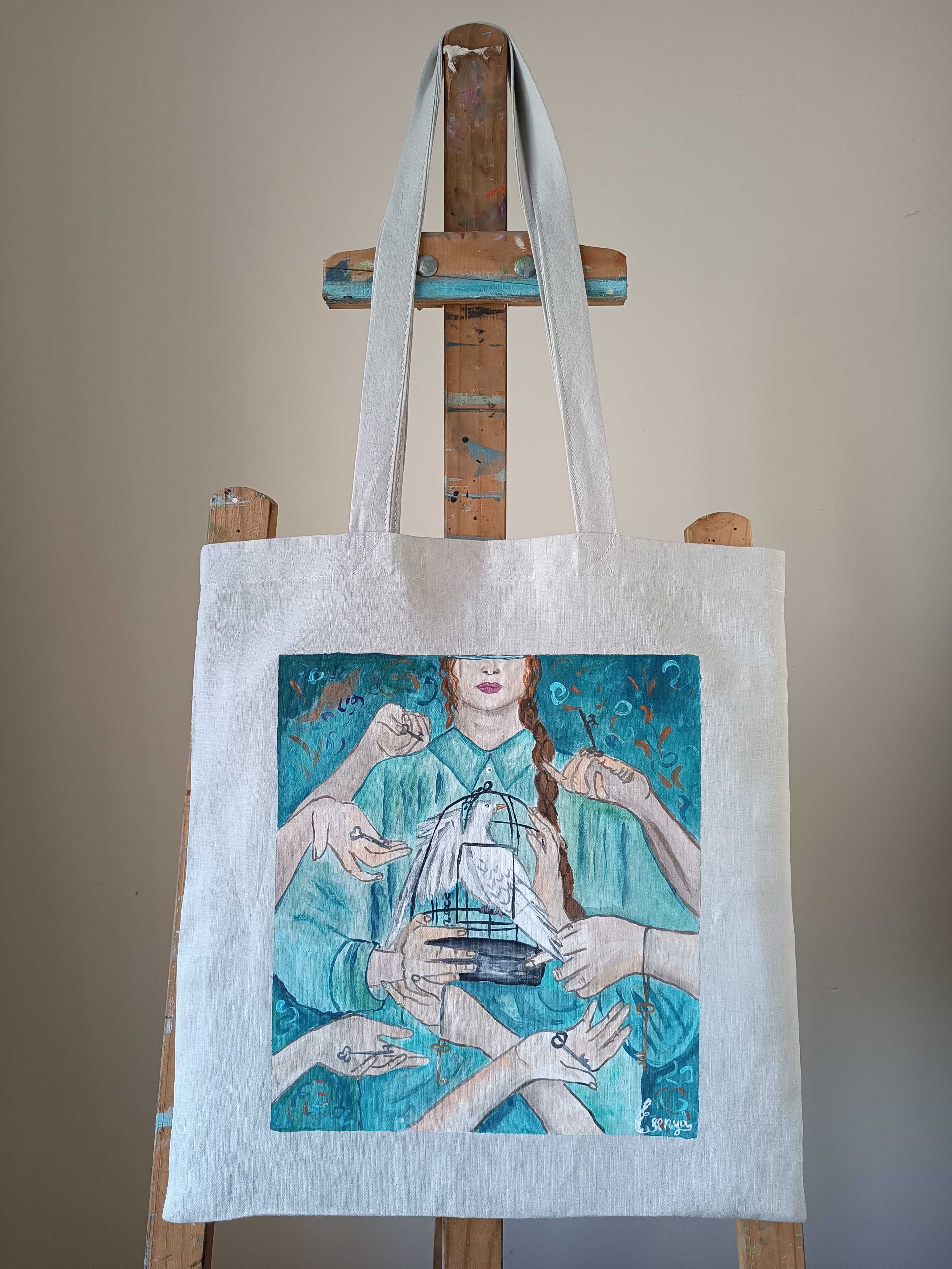 Tote Bag Pintado à mão