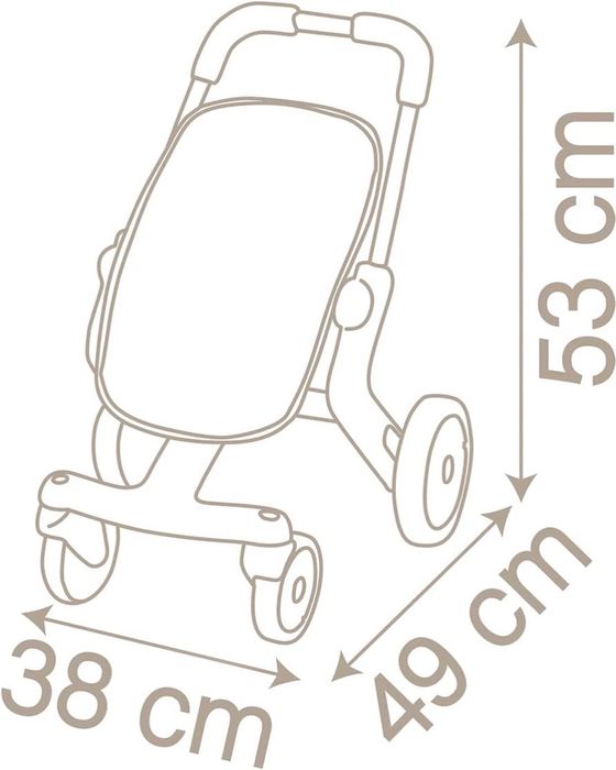 251218 Коляска Smoby Baby Nurse "Рожева пудра. Прогулянка", з поворотн