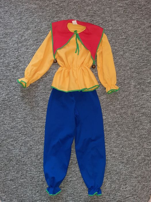 Карнавальный новогодний костюм шута арлекино