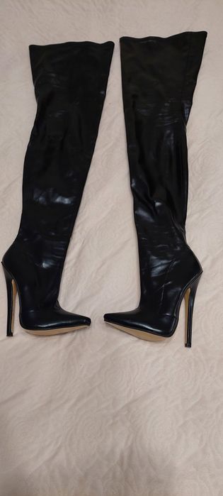 Kozaki Czarne Mega Wysokie