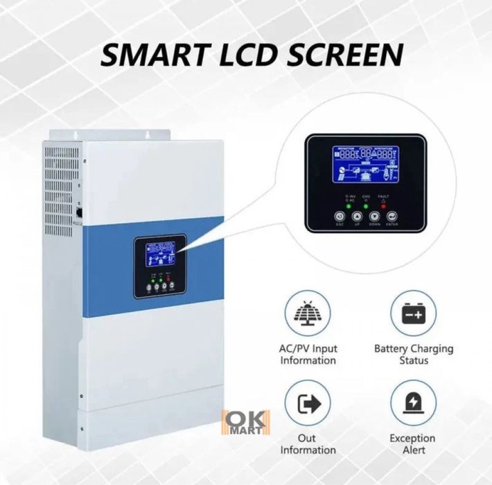 Гібридний інвертор Daxtromn SC-HF-3500, 24 В, 80 А, 3500 Вт.ДБЖ