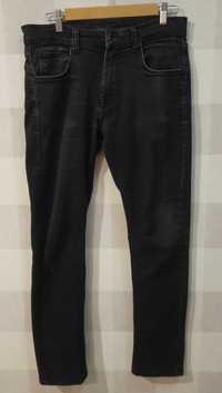 Spodnie slim-fit jeansowe czarne New Yorker SMOG 30/30.