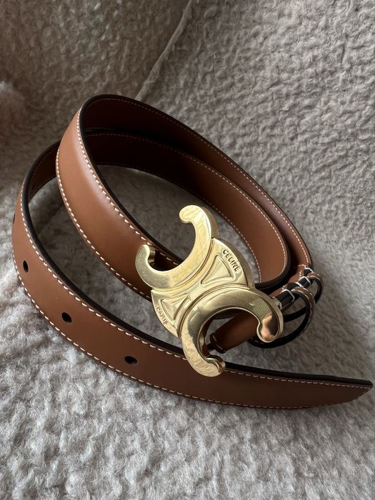 Brązowy pasek Celine. Rozmiar 80.