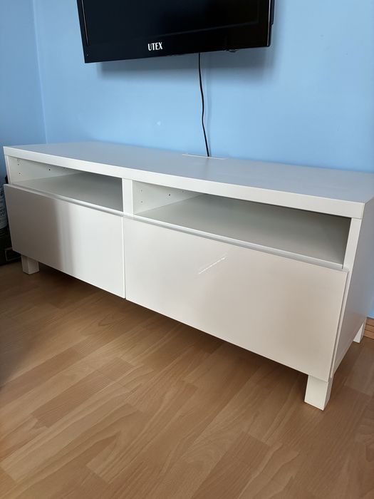 Ława TV z szufladami, biały/Lappviken/Stubbarp biały