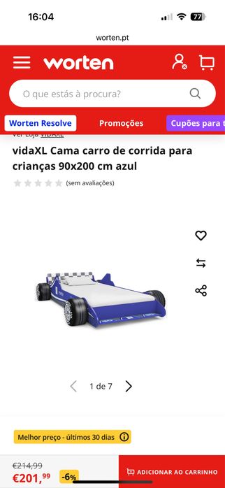 Cama criança - carro