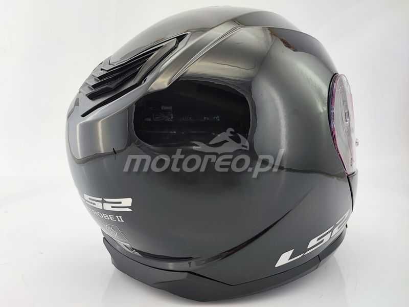 WYPRZEDAŻ Kask Szczękowy Blenda LS2 FF908 Strobe II Czarny Połysk