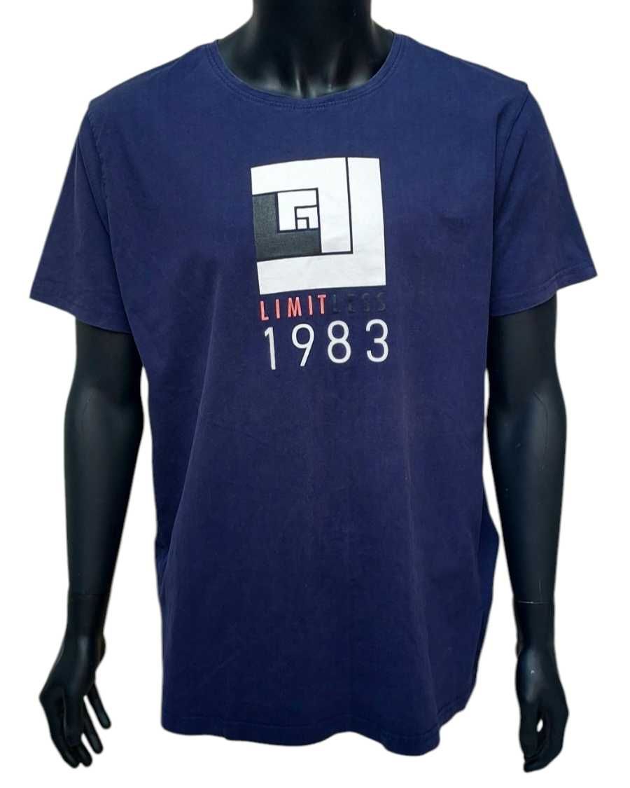 Bawełniana granatowa koszulka męska MARCUS, R. 3XL