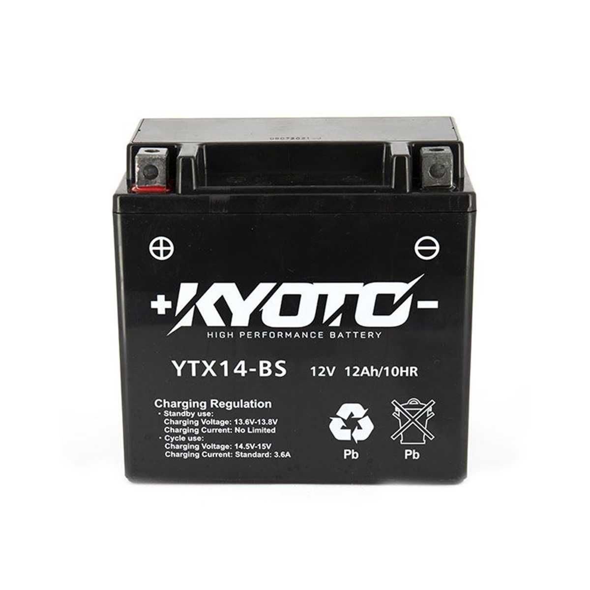 Bateria KYOTO GTX14 / YTX14 SLA (Carregada e Ativa)