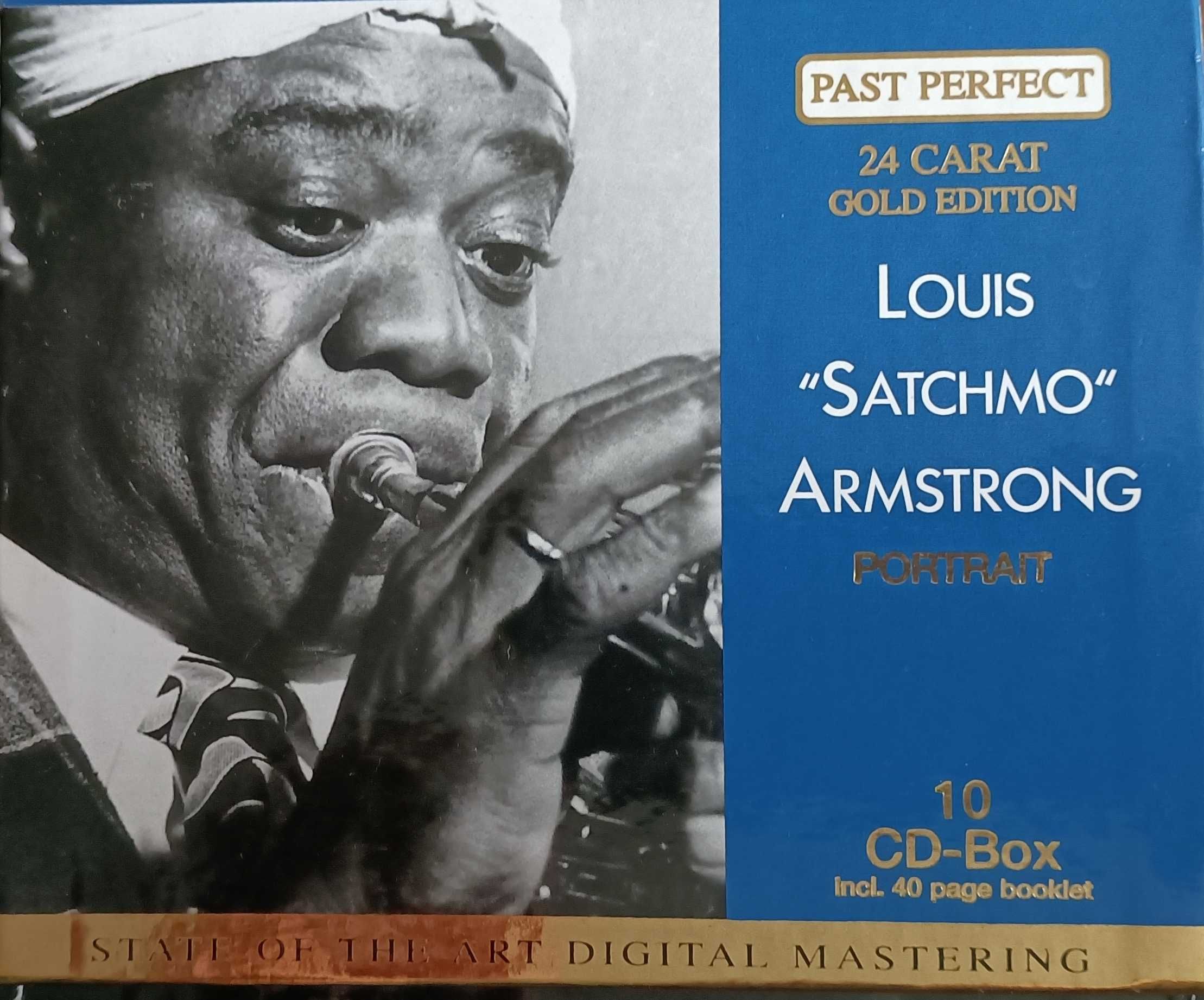 Louis Armstrong Satchmo box 10 płyt cd 24 cart gold edition stan bdb