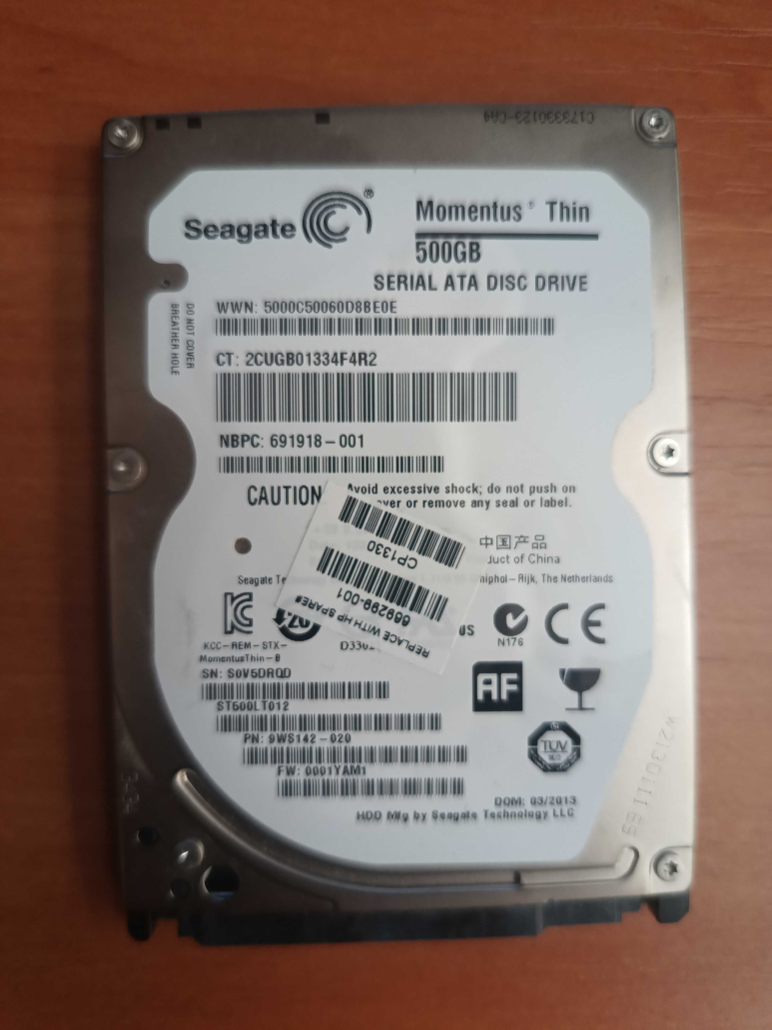 Жорсткий диск Seagate Momentus Thin 500 gb 2.5 (1.8)