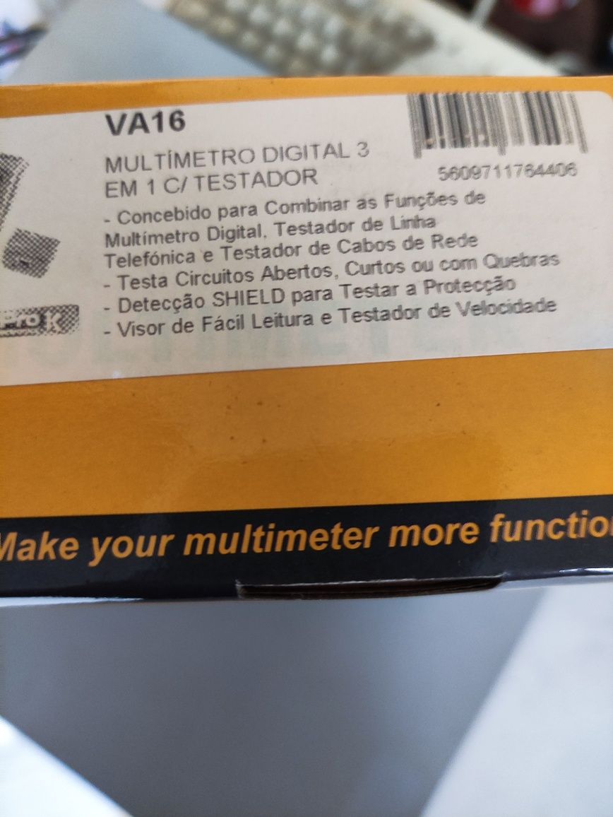 Multímetro 3 em 1 testa Cabos Rede e Linha telefónica.