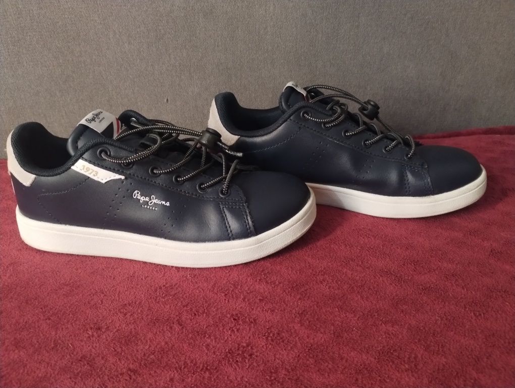 PEPE JEANS sneakersy, tenisówki skórzane chłopięce