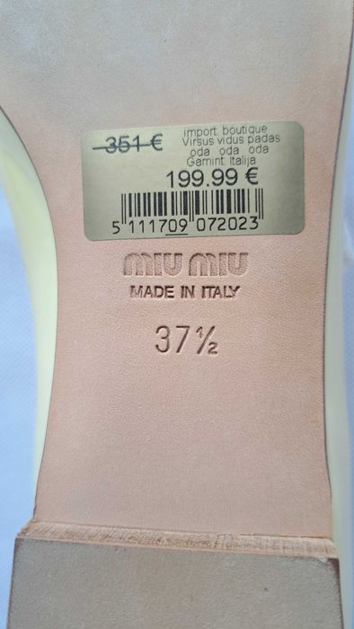 Buty baleriny MIU MIU * skórzane * NOWE