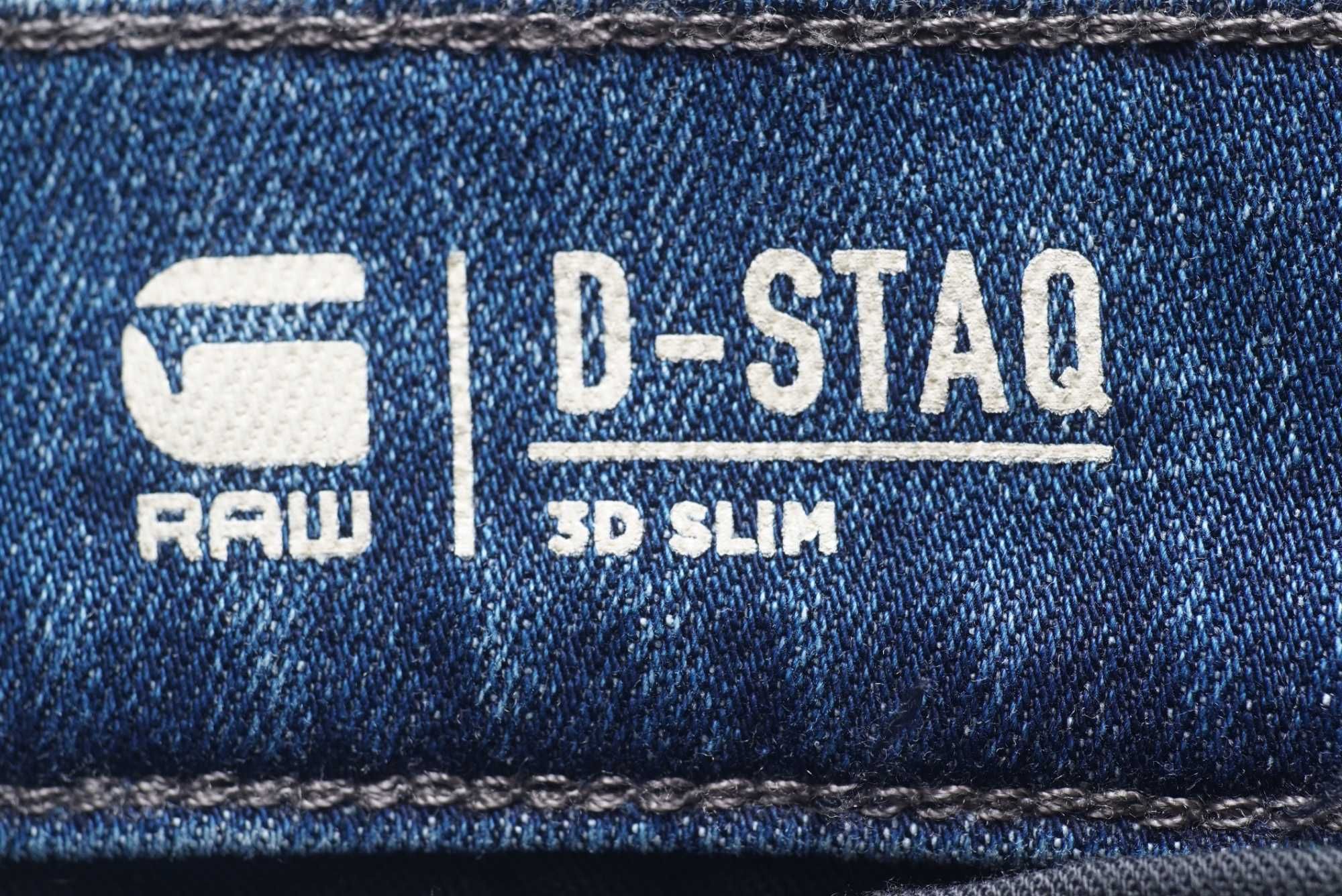 Мужские джинсы G-STAR RAW синего цвета (D-STAQ 3D Slim)