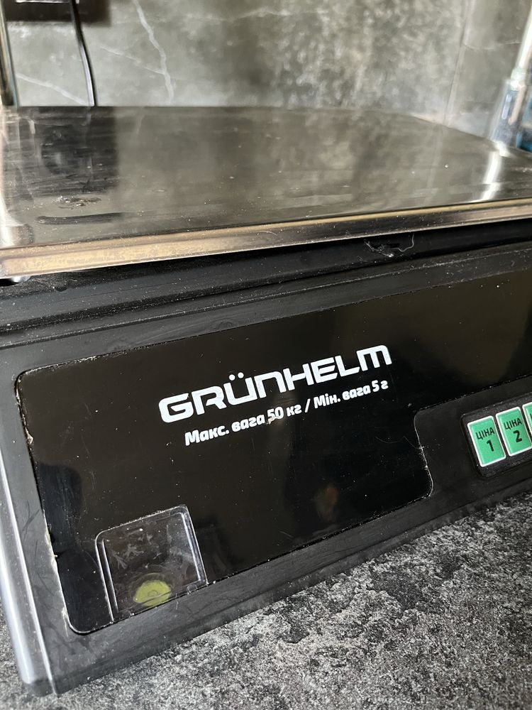 Ваги торгові Grunhelm gsc-050 до 50 кг з калькулятором та акумулятором