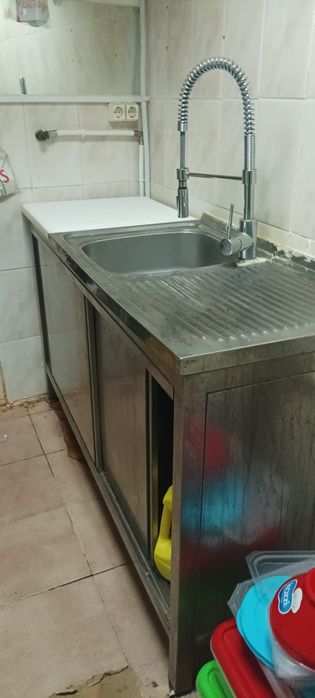 Bancada inox  lavaloica cozinha