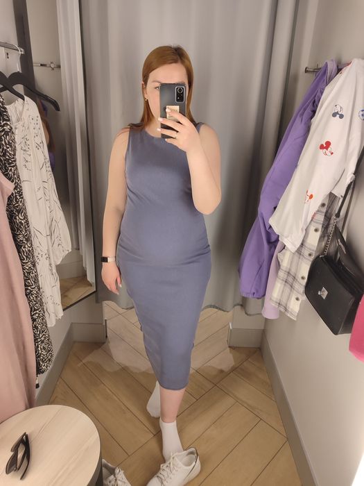 Сукня міді в рубчик H&M