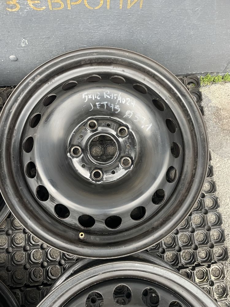 Диски металеві 5/112 r15 VW, Skoda