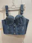 Top jeansowy damski