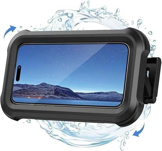 Uchwyt na telefon pod prysznic Lamicall wodoodporny obrotowy 4–7 cali