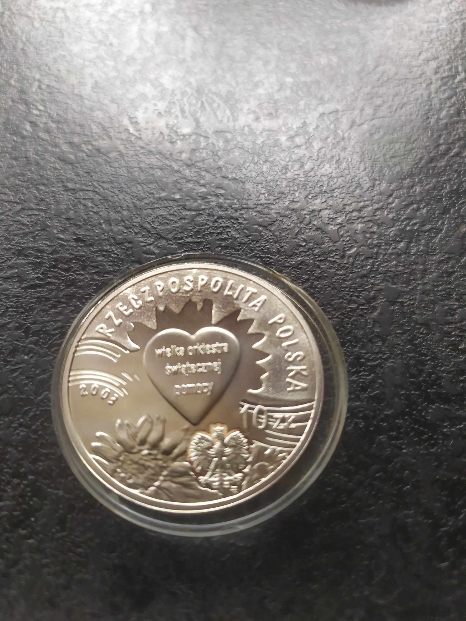 Srebrne 10 zł 2003 10 lat W.O.Ś.P